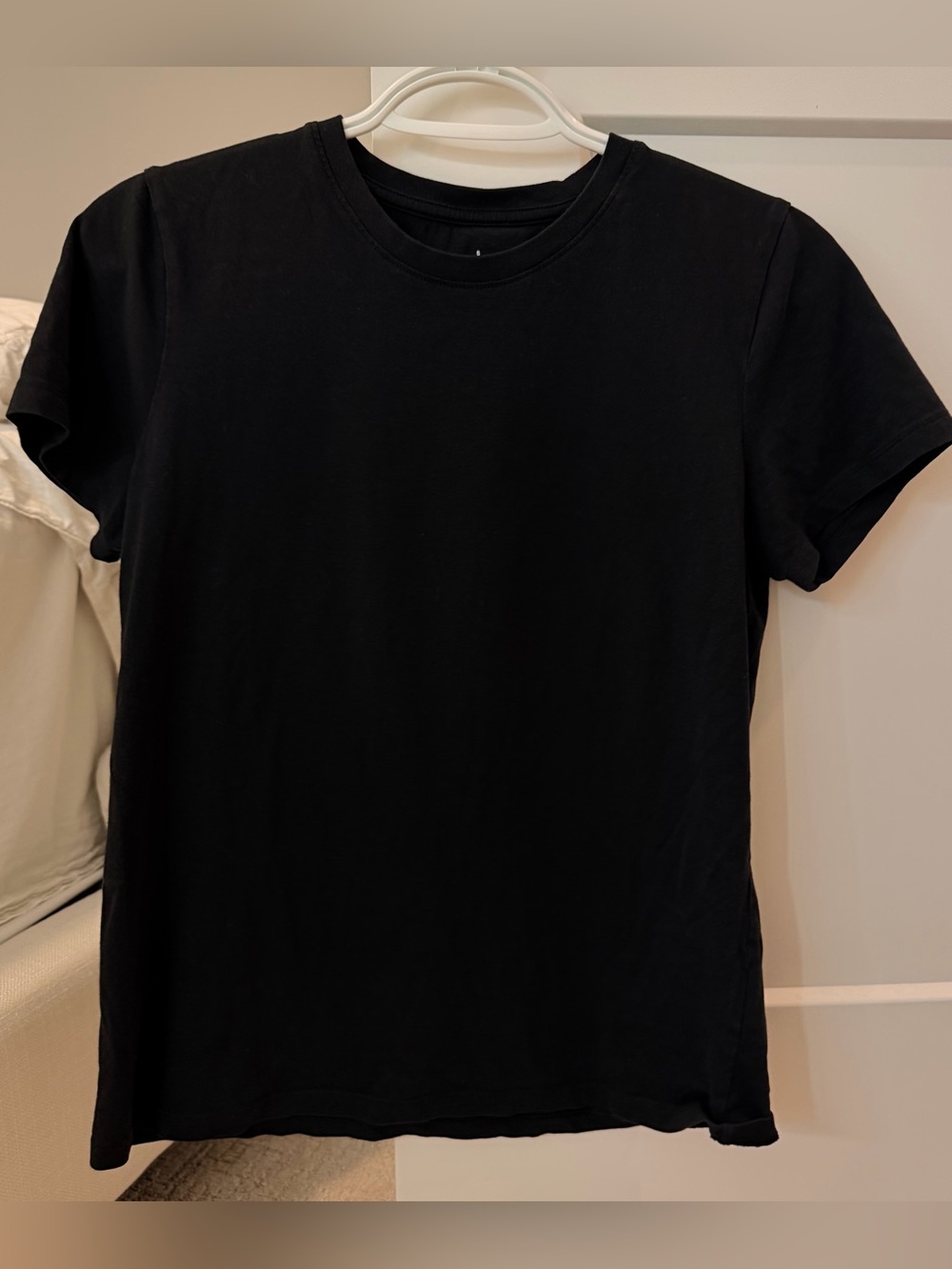Everlane Slim Crew Essential Cotton T-Shirt Black Size S